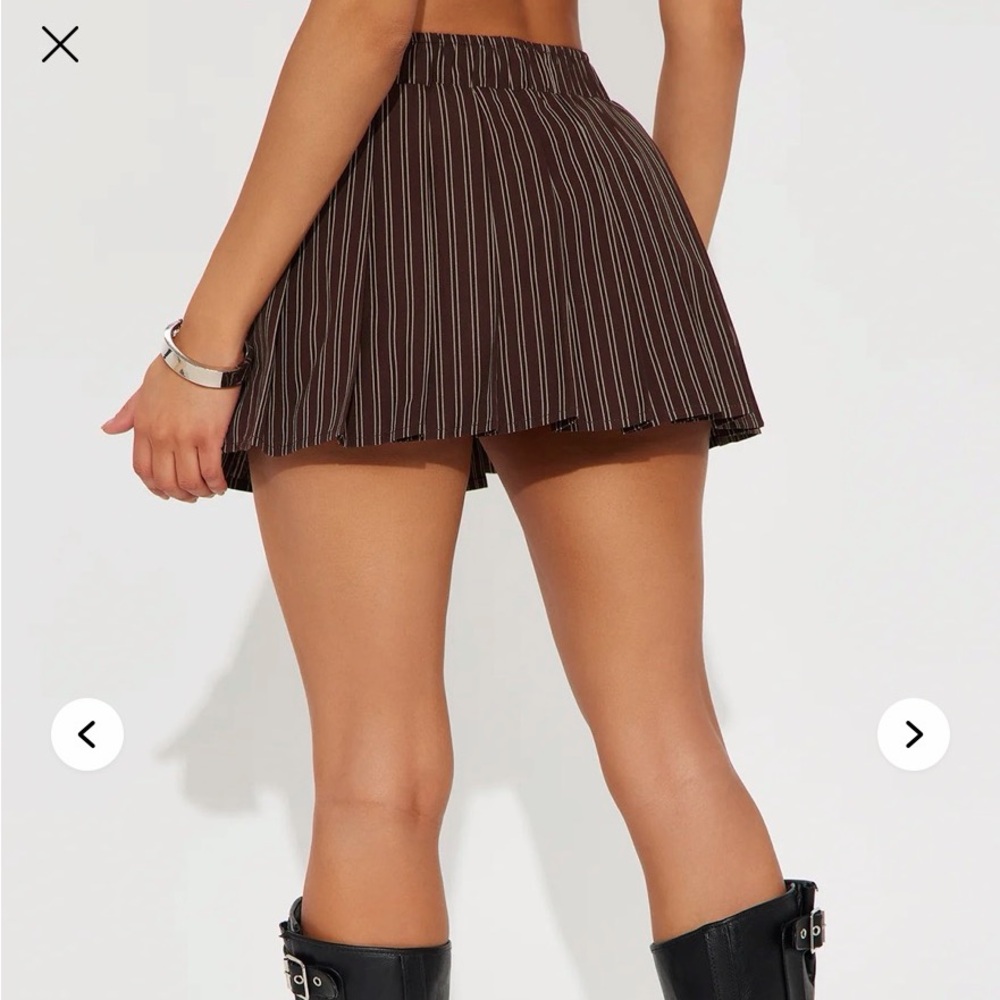 Pleated Boxer Micro Mini Skirt - Picture 3 of 6